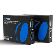OREI KVM 4K HDMI Extender Balun Over Single CAT6/7 Ethernet Cable 4K,30Hz Upto 130 Feet - 2 USB 1.1 