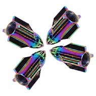ITEC 4pcs Colorful Rocket Shaped Aluminum Car Wheel Tire Valve Stem Caps Covers
