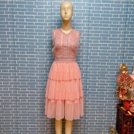 2nd floor pink lace dress