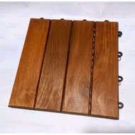 STRAIGHT PATTERN TEAK WOOD FLOOR DECKING TILE SIZE 30X30 CM - OUTDOOR WOODEN DECKING - PARKIT WOOD F