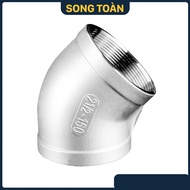 Co Lơ Inox SUS304 Đầu Nối Co Lơ 45 Độ Ren Trong Inox 304 Phi 13 17 21 27 34
