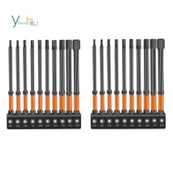 Impact Hex Heads Hex Key Bit Set (Metric & SAE),1/4inch Hex Shank Hex Drill Bit Set,Magnetic CNC Mac