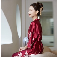 Pajamas Ladies Pajamas Ladies Pajamas Wedding Pajamas Wedding Pajamas Red Suit Ice Silk Dressing Rob