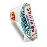 Golf Putter Cover, Poker Card Embroidered, White PU Golf Putter Cover, Wear-Resistant And Scratch-Re