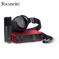 Fourth Generation Focusrite Recording Interface Set Scarlett 2i2 Studio Condenser Microphone Monitor