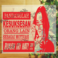 Sticker Cutting Mobil Tulisan Kaca Bodi Pintu Samping Bemper Kesuksesan Orang Lain pick up canter