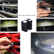 【JJL】-Universal Car 1.5 Inch LED Headlight Fog Light Grid Light White and Yellow Dual Light