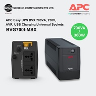APC UPS BVG700I-MSX BVX 700VA, 230V, AVR, USB Charging,Universal Sockets | Upgraded Model for BVX700