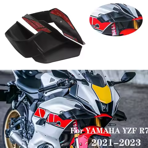 For YAMAHA YZF-R7 YZF R7 2021-2023 Motorcycle Accessories Winglet Aerodynamic Side Wing ABS Fin Spoi