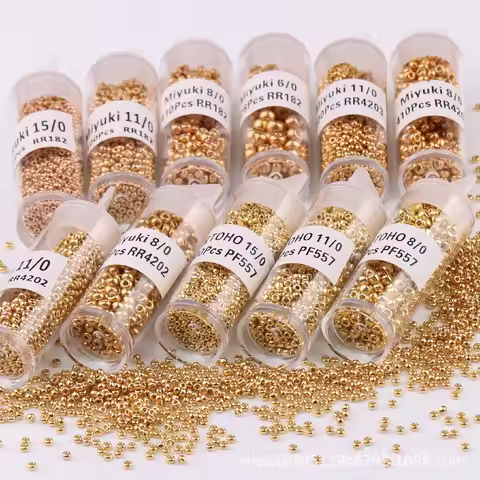 TOHO Colorfast Gold & Silver Plated Glass Seed Beads DIY Jewelry Beads for Handmade Accessories
