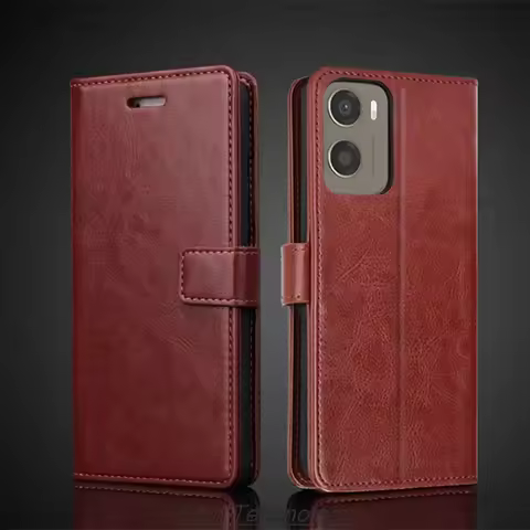 Card Holder Cover Case for Motorola Moto G06 / G06 Power Pu Leather Flip Cover Retro Wallet Phone Ca