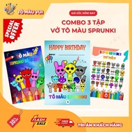 Set of 3 Sprunki 1+2+3 Coloring Books for Children – Piece Meaningful Gifts for Creativity