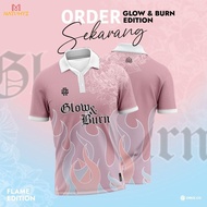 （Free customization of names and numbers）Pink Retro Jersey Viral Murah Collar Unisex Sublimation T Shirt Short Sleeve Lelaki Perempuan Kanak Kanak-Baju-Raya-Jersi-Oversize-Football