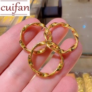 18k แท้อิตาลีทองแท้ 99% Mobius แหวนคลื่นขนาดเล็กน้ำหนัก 0.69g