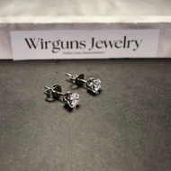 Wirguns Jewelry - Men's Piercing Earrings Minimalist Titanium Diamond Stud Earring