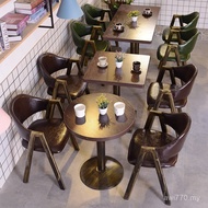 Bar Combination Retro Card Seat Noodle Shop Table Chair Sofa Cafe Dessert Shop Western Restaurant Fa