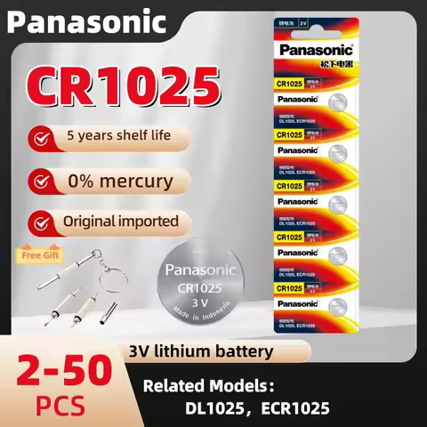 CR1025 Panasonic 3V Lithium Button Battery KL1025 BR1025 LM1025 DL1025 CR 1025 5033LC Coin Cell Watc