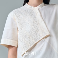 ZANPU SS26 Asymmetrical Layer Shirt เสื้อเชิ้ตแขนสั้น BL-9260303 (CREAM)