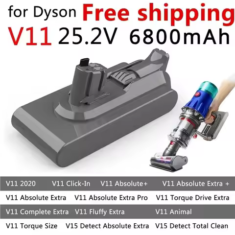 100% for Dyson SV15 Vacuum 6800mAh 25.2V Battery For Dyson Torque Drive Extra V11 Complete Extra V11