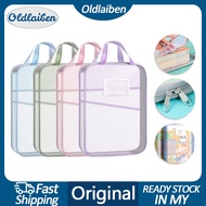 Oldlaiben Student Book Storage Bag Subject Classification Handheld File Bag Mesh Zipper Pouch