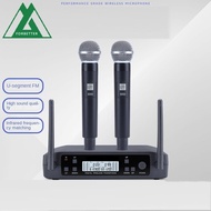 FORBETTER GLXD4 Professional Mic System, Recording Vocal UHF GLXD4 Dual Wireless Microphone, Handheld Noise Reduction Professional UHF Dynamic 2 Channel Handheld Singing