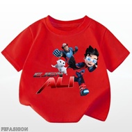 Kaos Ejen Ali Movie 3 Design Print Kids Tshirt Fashion Trend Pure Cotton Unisex Short Sleeve Tees Cu