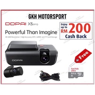 (RM200 CASHBACK) DDPAI X5 Pro 4K UHD Dashcam Dual Car Camera Recorder Front Rear Recording Recorder Car DVR