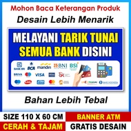 BANNER SPANDUK ATM BERSAMA AGEN BRILINK UKURAN 110X60 CM