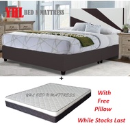 YHL ProMo PVC Divan Bed Frame With 10 Inch Euro Top Spring Mattress