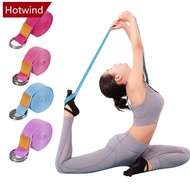 HOTWIND 1PC 1.8M*3.8CM Non-Elastic Yoga Resistance Band Yoga Auxiliary Stretching Rope With Loop Buc