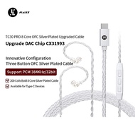 JCALLY TC30 PRO Type-C HiFi Earphone Upgrade Cable With 3 Key Mic MMCX/0.78/0.75/QDC Connector OFC S