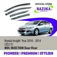 NAZUKA Injection Door Visor Honda Insight (Year 2010-2014) MDL Style