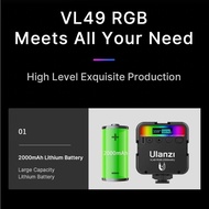 ULANZI VL49 RGB LED Video Camera Light 2000mAh with Adjustable Lighting