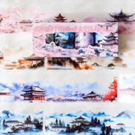 [Handbook Sticker diy] Yuezhen Yicheng Misty Rain Ancient Landscape Handbook Tape Sticker Tape Lands