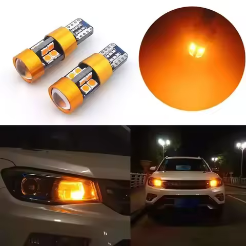 2pcs Car LED Signal light Orange Amber Light 3030 12V Position lights 2821 Parking light 2827 2525 C