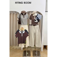 Women's striped polo shirt 8832 NBC 2502