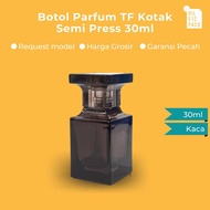Botol Spray Semi-Press Parfum TF 30ml / Wadah Kosong Isi Ulang Minyak Wangi Travel Unik Gold Kaca