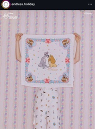 🤍พร้อมส่ง🧡ผ้าพันคอ โพกศีรษะแบรน Endless♾️holiday รุ่น Lady and the Tramp🧡ผ้าดี สวย ใช้ได้หลายโอกาส