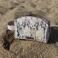 【HIETA】Korean niche Hieta makeup bag, lace lipstick cushion bag, portable mini lace pouch, mesh simp