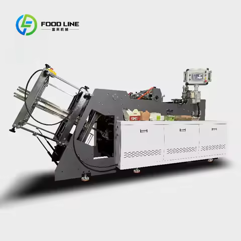 Customized Automatic Duplex Take Away Food Box Making Machine Cardboard Paper Lunch Box Forming Mach