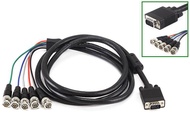 Vga Hd-15 To 5 Bnc Rgb Video Cable For Hdtv Monitor Cable  1.5m