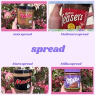 READY STOCK TWIX SPREAD MARS SPREAD MALTESERS SPREAD MILKA HAZELNUT SPREAD