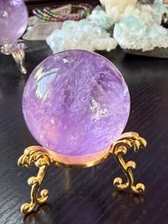 💜美美美💜超大彩光透體濃色紫水晶球💲2️⃣5️⃣0️⃣#4.3cm#B