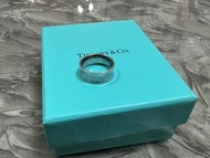 正品Tiffany純銀圓形寬版戒指