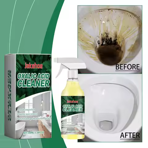Jakehoe Oxalic Acid Cleaner Multi-purpose Oxalic Acid Toilet Stain Removal Cleaning Spray Eco-Friend