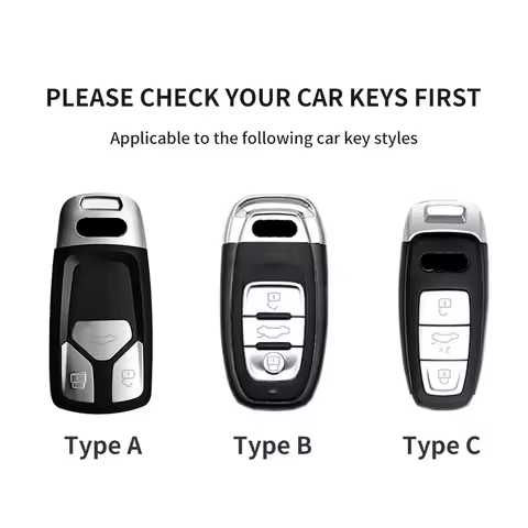 Leather Car Key Case Cover For Audi A4L A5 Q7 TT TTS A3 A4 B9 A6 A7 4K A8 E-tron Q5 Q8 C8 D5 SQ8 Car