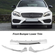 กันชนต่ำด้านหน้าโครเมี่ยมตัดให้พอดีกับ CClass W205 C205 A205 AMG C43ช่วยเพิ่มสไตล์