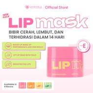 Emina Lip Mask 9 g - Masker Perawatan Bibir Lembab High-Moisture Tech Mencerahkan Bibir Menghaluskan