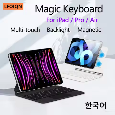 LFOIQN Magic Keyboard For iPad Air 11 13 Inch Air 4 Air 5 iPad Pro 11 12.9 13" M4 iPad A16 11th 10th