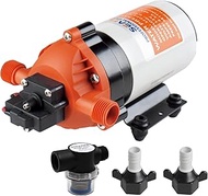 SEAFLO 12V 1.6 GPM 100 PSI 34 Series Water Pressure Diaphragm Pump | Continuous Duty, Built-In Press